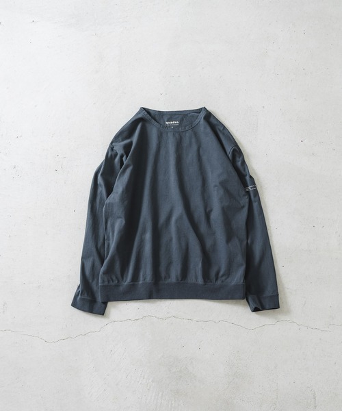 quadro（クオドロ）の「BDドライ度詰め天竺長袖クルーネックプルオーバー（Tシャツ/カットソー・メンズ・チャコール/ブルーグレー/アイボリー・LARGE/MEDIUM）」の3枚目の写真
