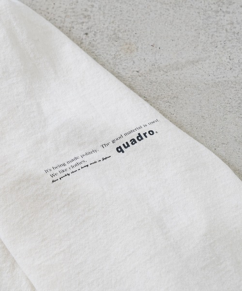 quadro（クオドロ）の「BDドライ度詰め天竺長袖クルーネックプルオーバー（Tシャツ/カットソー・メンズ・チャコール/ブルーグレー/アイボリー・LARGE/MEDIUM）」の9枚目の写真