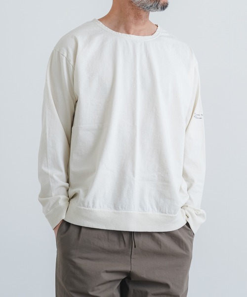 quadro（クオドロ）の「BDドライ度詰め天竺長袖クルーネックプルオーバー（Tシャツ/カットソー・メンズ・チャコール/ブルーグレー/アイボリー・LARGE/MEDIUM）」の12枚目の写真