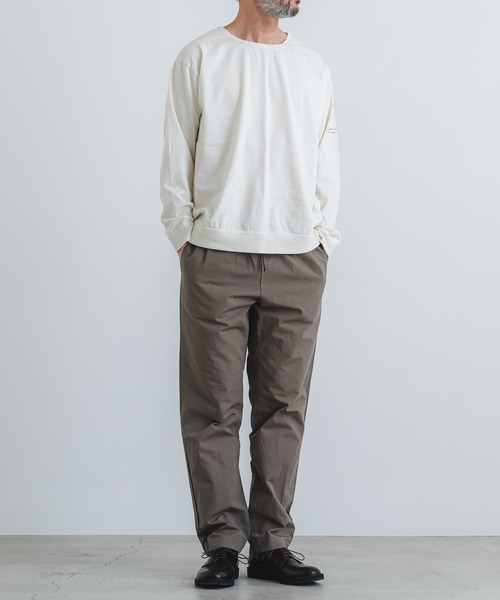 quadro（クオドロ）の「BDドライ度詰め天竺長袖クルーネックプルオーバー（Tシャツ/カットソー・メンズ・チャコール/ブルーグレー/アイボリー・LARGE/MEDIUM）」の13枚目の写真