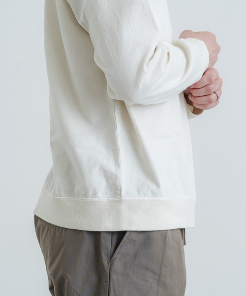 quadro（クオドロ）の「BDドライ度詰め天竺長袖クルーネックプルオーバー（Tシャツ/カットソー・メンズ・チャコール/ブルーグレー/アイボリー・LARGE/MEDIUM）」の18枚目の写真