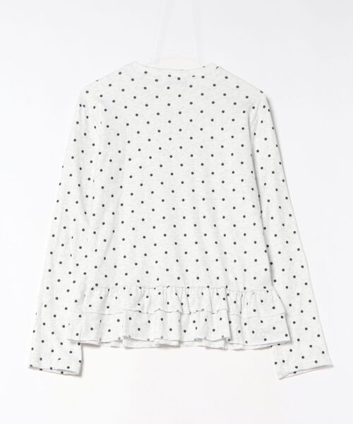 MASHIRO（マシロ）の「【MASHIRO】ドットダブルフリル長袖ペプラムカットソー Y2K(MA/EKW149)（Tシャツ/カットソー・レディース・ライトグレー・FREE）」の4枚目の写真