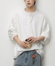 TOBEE（トゥビー）の「【TOBEE】ヘンリーネック 長袖 シンプル シャツ（シャツ/ブラウス）」