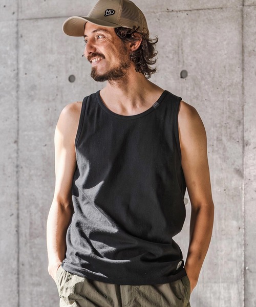 1minute 1second(ワンミニットワンセカンド)の「mta605-heart patch tank top タンクトップ(1M26N190)(タンクトップ・メンズ・ホワイト/ブラック・XL/L/M)」の2枚目の写真