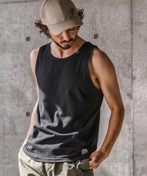 1minute 1second(ワンミニットワンセカンド)の「mta605-heart patch tank top タンクトップ(1M26N190)(タンクトップ・メンズ・ホワイト/ブラック・XL/L/M)」の12枚目の写真