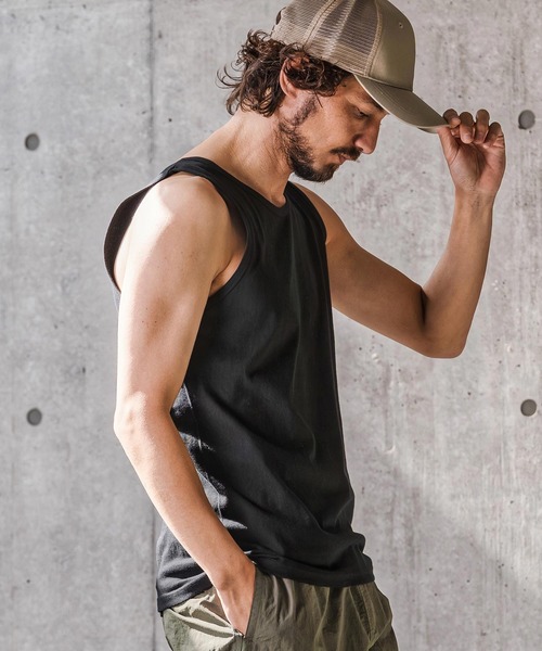 1minute 1second(ワンミニットワンセカンド)の「mta605-heart patch tank top タンクトップ(1M26N190)(タンクトップ・メンズ・ホワイト/ブラック・XL/L/M)」の13枚目の写真