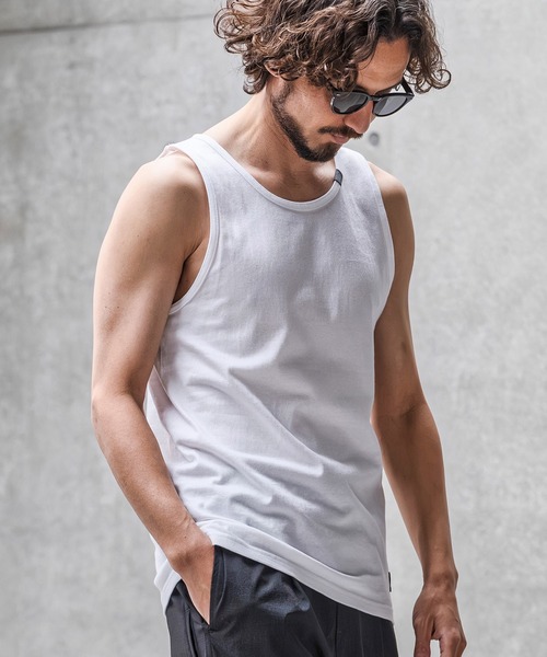 1minute 1second(ワンミニットワンセカンド)の「mta605-heart patch tank top タンクトップ(1M26N190)(タンクトップ・メンズ・ホワイト/ブラック・XL/L/M)」の18枚目の写真