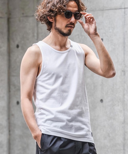 1minute 1second(ワンミニットワンセカンド)の「mta605-heart patch tank top タンクトップ(1M26N190)(タンクトップ・メンズ・ホワイト/ブラック・XL/L/M)」の19枚目の写真