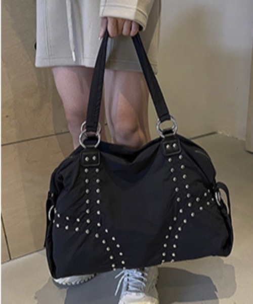 Teem Store(チームストア)の「【大容量/A4対応】リベット大容量トートバッグ(トートバッグ・レディース・ホワイト/ブラック・F)」の22枚目の写真