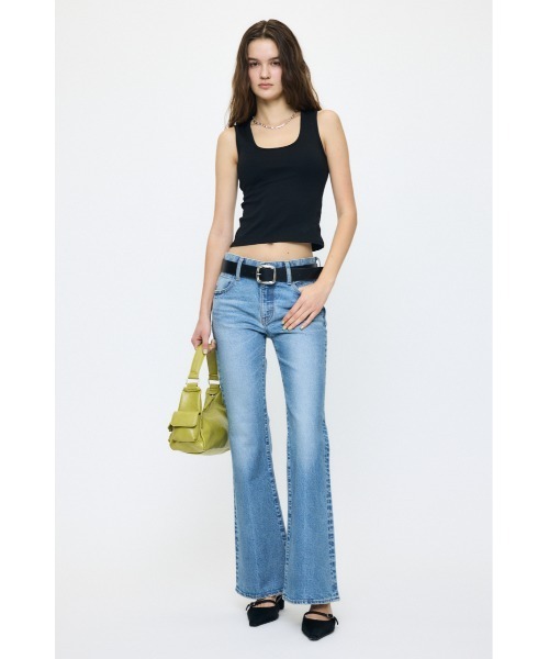 MOUSSY(マウジー)の「SUVIN GIZA SCOOP NECK タンクトップ(タンクトップ・レディース・ホワイト/ブラック・1/2)」の5枚目の写真