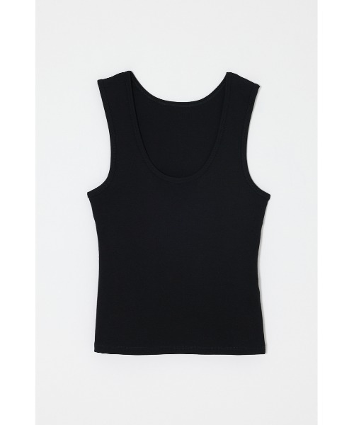 MOUSSY(マウジー)の「SUVIN GIZA SCOOP NECK タンクトップ(タンクトップ・レディース・ホワイト/ブラック・1/2)」の13枚目の写真