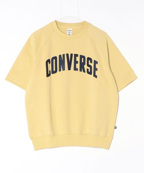 CONVERSE（コンバース）の「コンバース  CV ARCH LOGO SS SW TOP M アーチロゴショートスリーブスウェットトップス（スウェット・メンズ・ペールイエロー/サックスブルー/アイボリー/ブラック・M/L/LL）」の12枚目の写真
