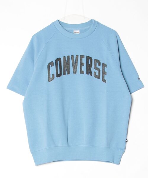 CONVERSE（コンバース）の「コンバース  CV ARCH LOGO SS SW TOP M アーチロゴショートスリーブスウェットトップス（スウェット・メンズ・ペールイエロー/サックスブルー/アイボリー/ブラック・M/L/LL）」の9枚目の写真