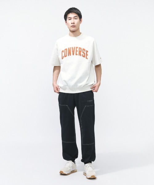 CONVERSE（コンバース）の「コンバース  CV ARCH LOGO SS SW TOP M アーチロゴショートスリーブスウェットトップス（スウェット・メンズ・ペールイエロー/サックスブルー/アイボリー/ブラック・M/L/LL）」の17枚目の写真