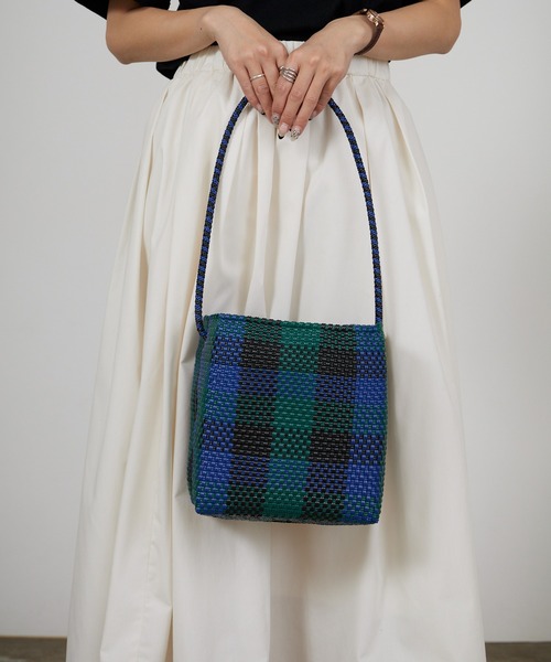 OJO DE MEX(オホデメックス)の「OJO DE MEX/オホデメックス Plastico Cago Tote - shoulder - かごバッグ バケットバッグ バスケット スクエア メルカドバッグ 秋 秋服 2026年秋冬(ショルダーバッグ・レディース・ブラック系その他/その他・FREE)」の3枚目の写真