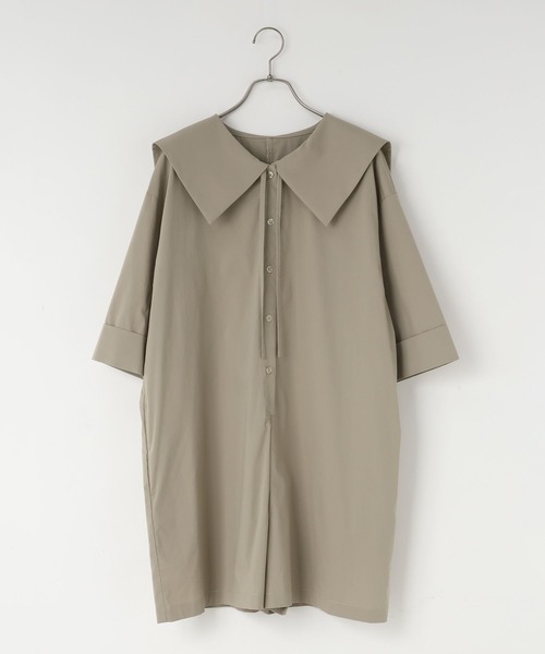 LOWRYS FARM（ローリーズファーム）の「ＢＩＧカラーロンパース 661794（つなぎ/オールインワン・レディース・ブラック/グレー/ベージュ・FREE）」の3枚目の写真