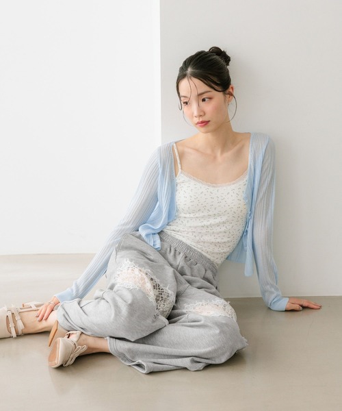 Heather(ヘザー)の「レース切り替えスウェットパンツ 664013(スウェットパンツ・レディース・グレー/スミクロ/ピンク・FREE)」の12枚目の写真