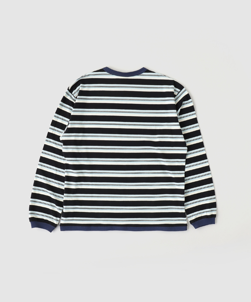 B.C STOCK（ベーセーストック）の「FORHUS カラーマルチボーダー（Tシャツ/カットソー・メンズ・チャコールグレー/ネイビー/グリーン・MEDIUM/LARGE）」の8枚目の写真