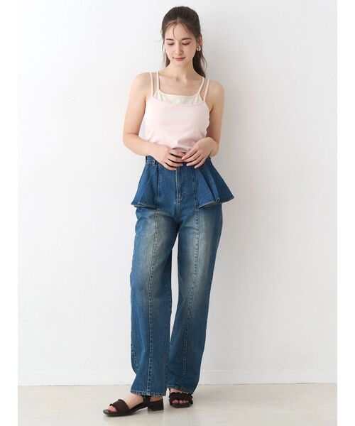 CALNAMUR（カルナムール）の「レイヤードワンポイントキャミ（キャミソール・レディース・その他1/ピンク/ブラウン・FREE）」の17枚目の写真