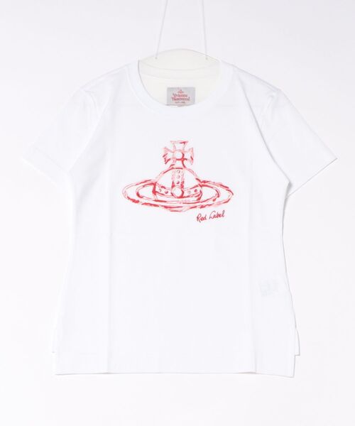 Vivienne Westwood(ヴィヴィアンウエストウッド)の「ラフステッチカラーオーブ刺繍クラシックTシャツ(Tシャツ/カットソー・レディース・ホワイト/ブラック/ブルー/ホワイト系その他・36/38/40)」の2枚目の写真