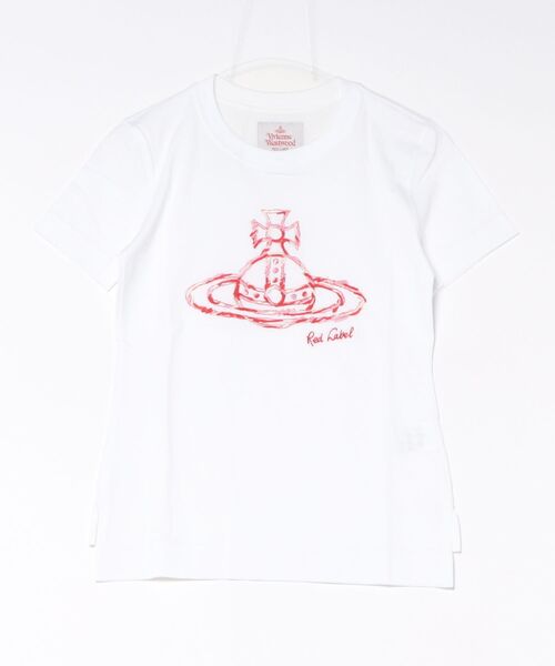Vivienne Westwood(ヴィヴィアンウエストウッド)の「ラフステッチカラーオーブ刺繍クラシックTシャツ(Tシャツ/カットソー・レディース・ホワイト/ブラック/ブルー/ホワイト系その他・36/38/40)」の1枚目の写真