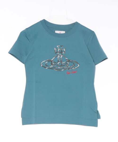Vivienne Westwood(ヴィヴィアンウエストウッド)の「ラフステッチカラーオーブ刺繍クラシックTシャツ(Tシャツ/カットソー・レディース・ホワイト/ブラック/ブルー/ホワイト系その他・36/38/40)」の4枚目の写真