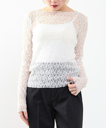 SOFFITTO（ソフィット）の「【A_ エース】ストレッチレースプルオーバー（Tシャツ/カットソー）」