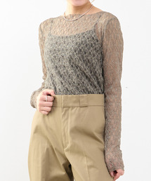 SOFFITTO（ソフィット）の「【A_/エース】ストレッチレースプルオーバー（Tシャツ/カットソー）」