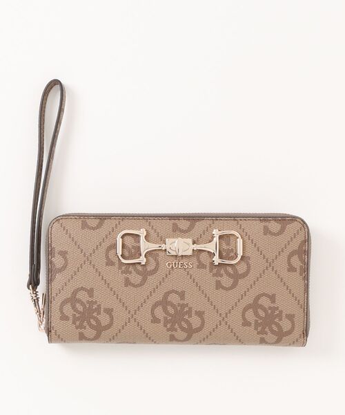 Guess（ゲス）の「【GUESS】ゲス　LARGE ZIPAROUND　ラウンドファスナー長財布（財布・レディース・ピンク系1/ホワイト系1/ブラック系2/ベージュ系1/ブラック系1/ブラック系3/グレー系1/アイボリー系1/ホワイト系2・FREE）」の7枚目の写真