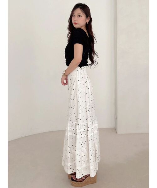 MERCURYDUO（マーキュリーデュオ）の「スカシアミカーデニット（カーディガン/ボレロ・レディース・ブラック/オフホワイト/グリーン・FREE）」の16枚目の写真