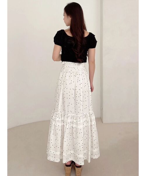 MERCURYDUO（マーキュリーデュオ）の「スカシアミカーデニット（カーディガン/ボレロ・レディース・ブラック/オフホワイト/グリーン・FREE）」の17枚目の写真