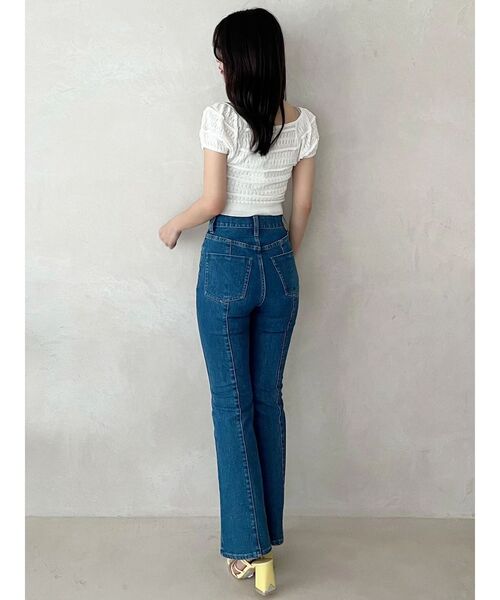 MERCURYDUO（マーキュリーデュオ）の「スカシアミカーデニット（カーディガン/ボレロ・レディース・ブラック/オフホワイト/グリーン・FREE）」の20枚目の写真