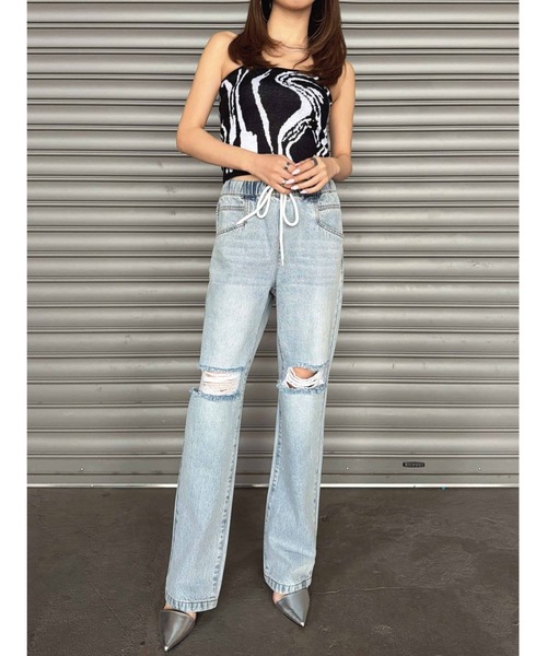 EGOIST（エゴイスト）の「ウエストゴムデニムパンツ（デニムパンツ・レディース・ブルー・S/M）」の11枚目の写真