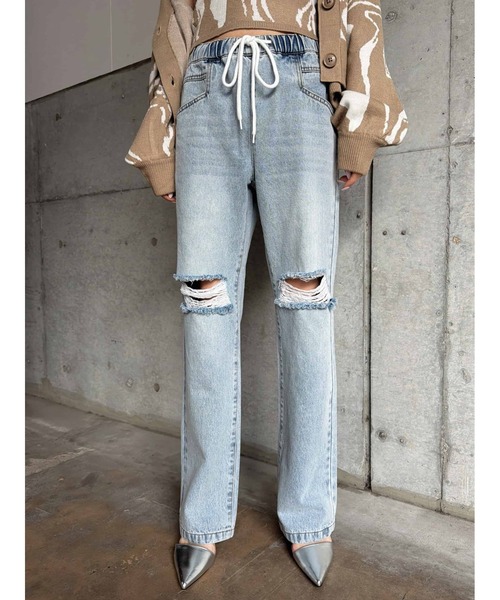 EGOIST（エゴイスト）の「ウエストゴムデニムパンツ（デニムパンツ・レディース・ブルー・S/M）」の13枚目の写真