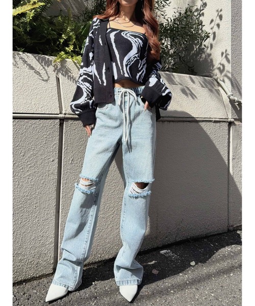 EGOIST（エゴイスト）の「ウエストゴムデニムパンツ（デニムパンツ・レディース・ブルー・S/M）」の15枚目の写真