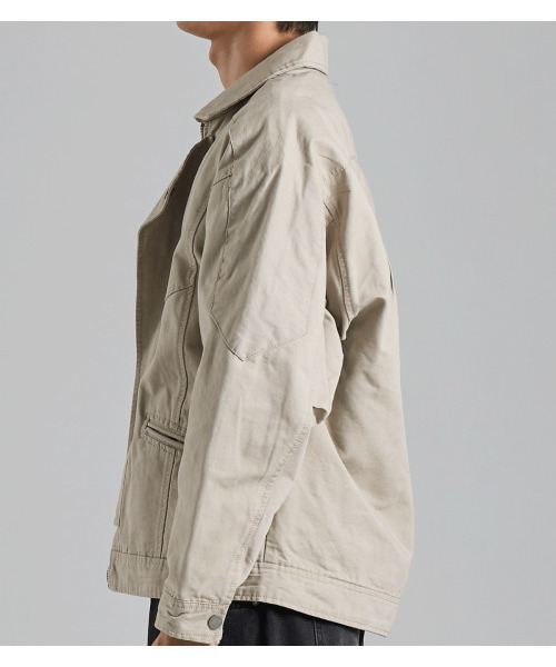 BUTTON SEOUL（ボタンソウル）の「ヒドゥンプラケットナグランジャケット（ブラウン）（MA-1・メンズ・その他・M/L/XL）」の7枚目の写真