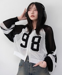 WEGO/【26年春夏新作】ラグランメッシュニットパーカー