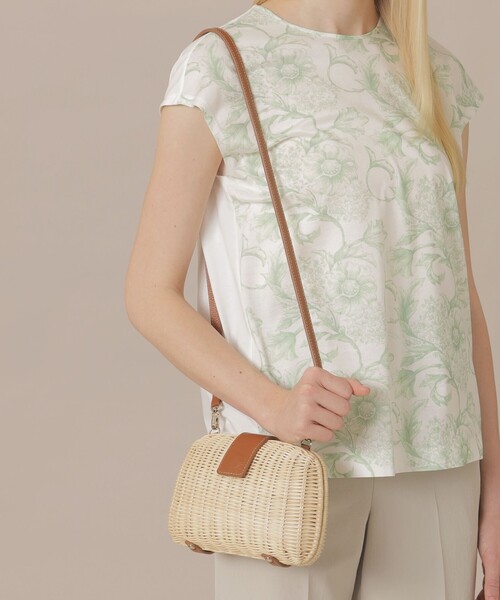 MACKINTOSH LONDON（マッキントッシュ ロンドン）の「【eclat5月号掲載】【婦人画報4月号掲載】ボタニカルウォールラタンミニショルダー（ショルダーバッグ・レディース・ブラック/ベージュ・FREE）」の4枚目の写真