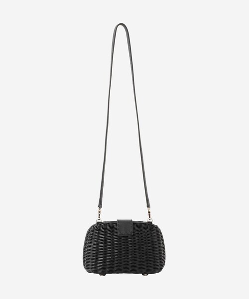 MACKINTOSH LONDON（マッキントッシュ ロンドン）の「【eclat5月号掲載】【婦人画報4月号掲載】ボタニカルウォールラタンミニショルダー（ショルダーバッグ・レディース・ブラック/ベージュ・FREE）」の6枚目の写真