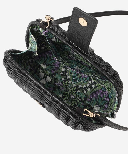 MACKINTOSH LONDON（マッキントッシュ ロンドン）の「【eclat5月号掲載】【婦人画報4月号掲載】ボタニカルウォールラタンミニショルダー（ショルダーバッグ・レディース・ブラック/ベージュ・FREE）」の9枚目の写真