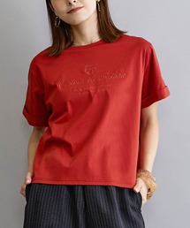 NICOLE white | 刺繍デザインＴシャツ(Tシャツ/カットソー)