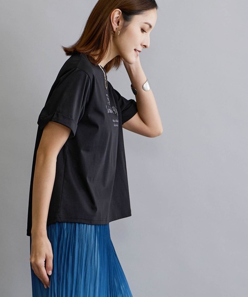 NICOLE white（ニコルホワイト）の「刺繍デザインＴシャツ（Tシャツ/カットソー・レディース・ブラック/レッド/オフホワイト・FREE）」の22枚目の写真