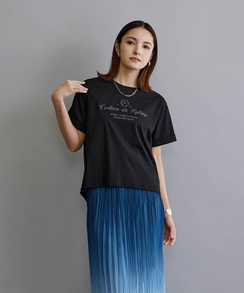 NICOLE white（ニコルホワイト）の「刺繍デザインＴシャツ（Tシャツ/カットソー・レディース・ブラック/レッド/オフホワイト・FREE）」の18枚目の写真