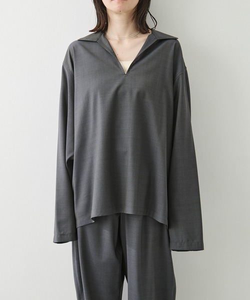 LOEFF（ロエフ）の「[LOEFF/ロエフ]LFU W TORO SKP（シャツ/ブラウス・レディース・ブラック/ダークグレー・1）」の17枚目の写真
