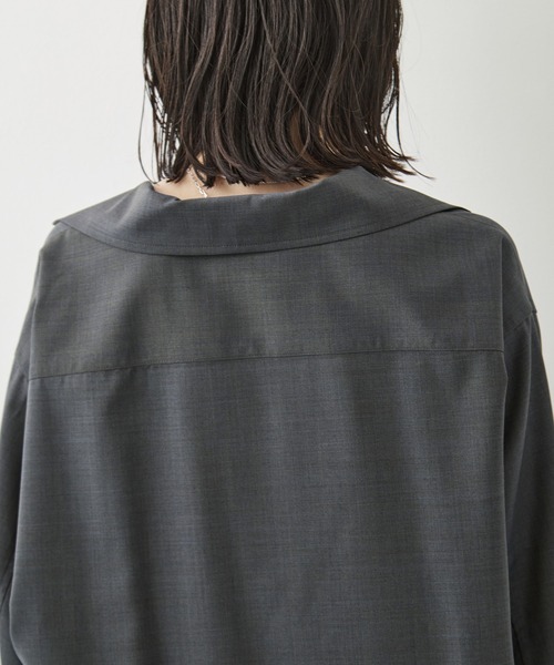 LOEFF（ロエフ）の「[LOEFF/ロエフ]LFU W TORO SKP（シャツ/ブラウス・レディース・ブラック/ダークグレー・1）」の8枚目の写真