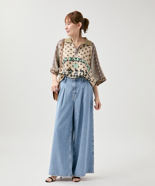 VERMEIL par iena(ヴェルメイユパーイエナ)の「upper hights アッパーハイツ THE BLAIR L85317102/L8G317102(デニムパンツ・レディース・サックスブルー・26/25/24/23)」の8枚目の写真
