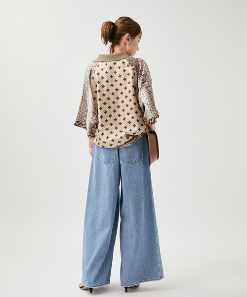 VERMEIL par iena(ヴェルメイユパーイエナ)の「upper hights アッパーハイツ THE BLAIR L85317102/L8G317102(デニムパンツ・レディース・サックスブルー・26/25/24/23)」の10枚目の写真