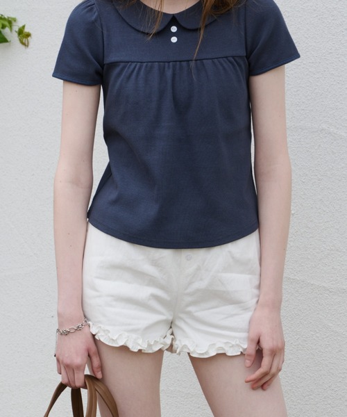 GIUNON(ジウノン)の「hem frill short pants / ヘムフリルショートパンツ(その他パンツ・レディース・ホワイト/ブラック・FREE)」の7枚目の写真