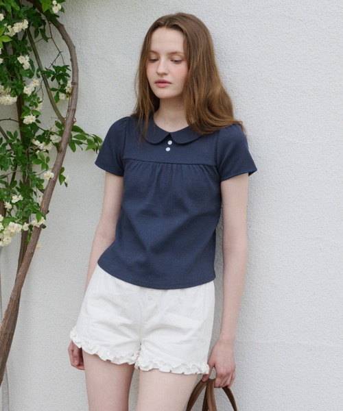 GIUNON(ジウノン)の「hem frill short pants / ヘムフリルショートパンツ(その他パンツ・レディース・ホワイト/ブラック・FREE)」の14枚目の写真