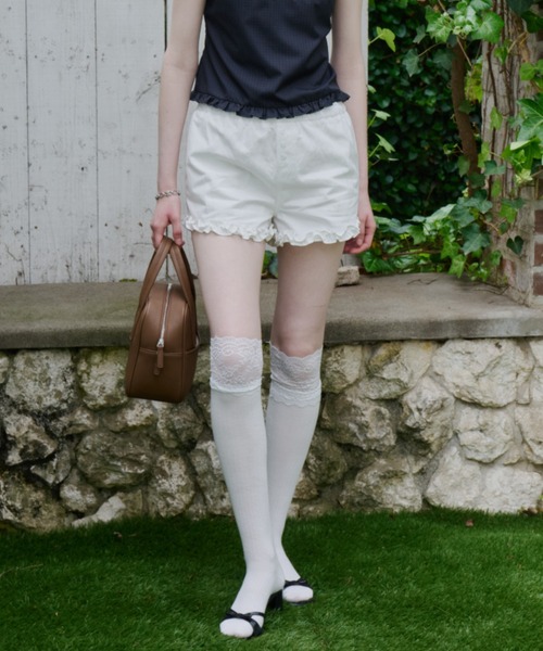 GIUNON(ジウノン)の「hem frill short pants / ヘムフリルショートパンツ(その他パンツ・レディース・ホワイト/ブラック・FREE)」の16枚目の写真